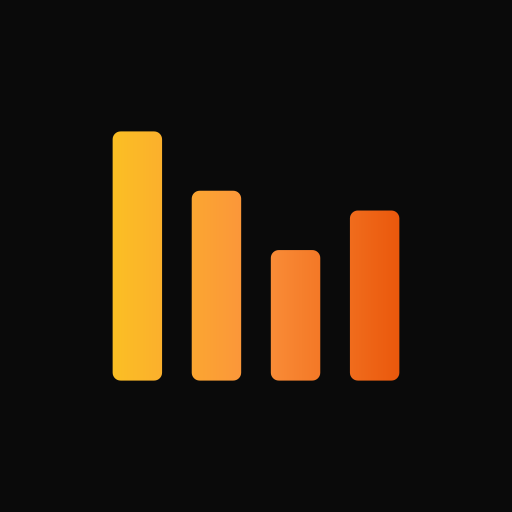 Avatar tile: gradient bars on a near-black square, cropped to a circle